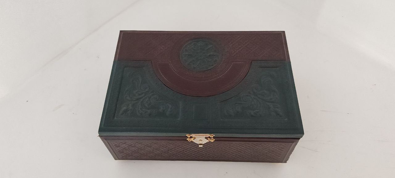 Makey Luxury Jewelry Box – Handcrafted with Leather & Suede – 22x15x9 cm