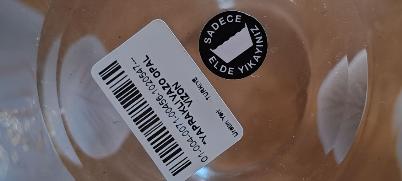 Paşabahçe Opal Vizon Motifli Cam Vazo