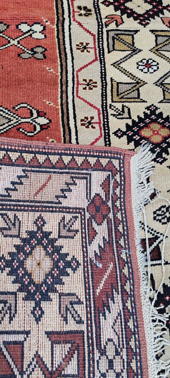 Large Turkish Milas Wool Rug – 210x110 cm – Traditional Handmade