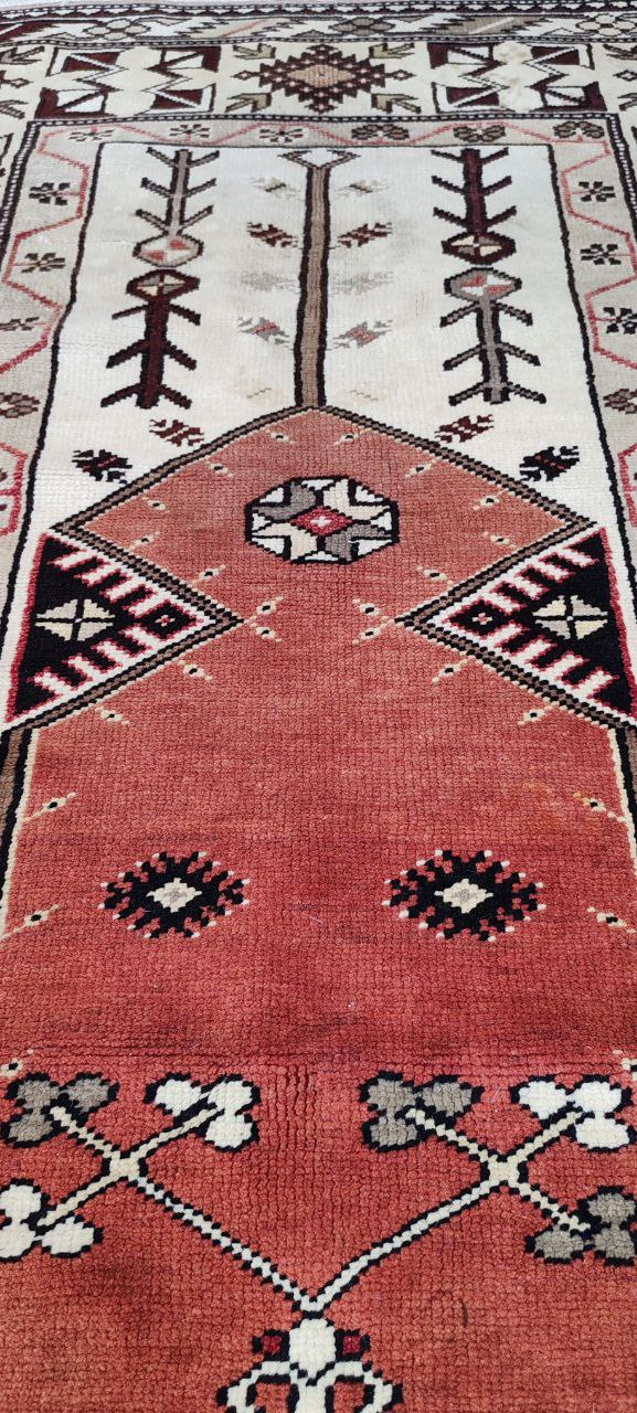 Large Turkish Milas Wool Rug – 210x110 cm – Traditional Handmade