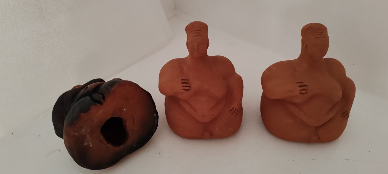Handmade Terracotta Anatolian Mother Goddess Figurines – Set of 3 – Kibele Symbol
