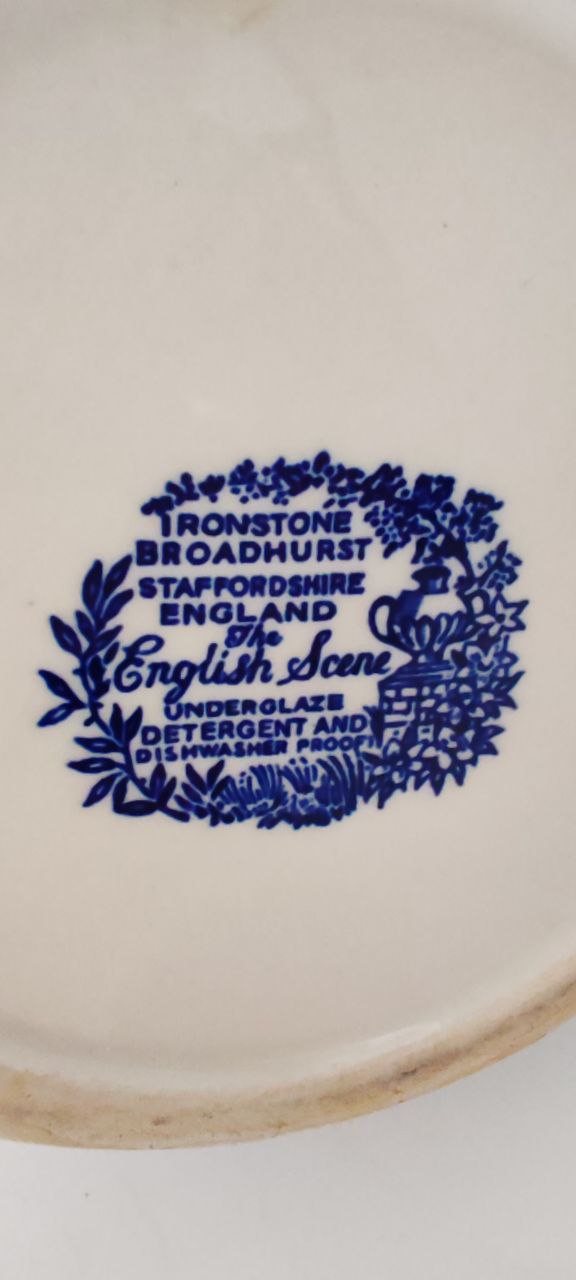 Vintage Ironstone Broadhurst Staffordshire Teapot – English Scene