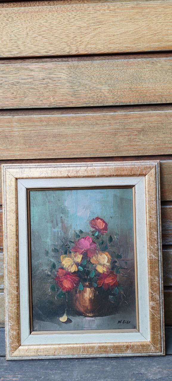 Original Oil Painting of Floral – Framed Textured Artwork