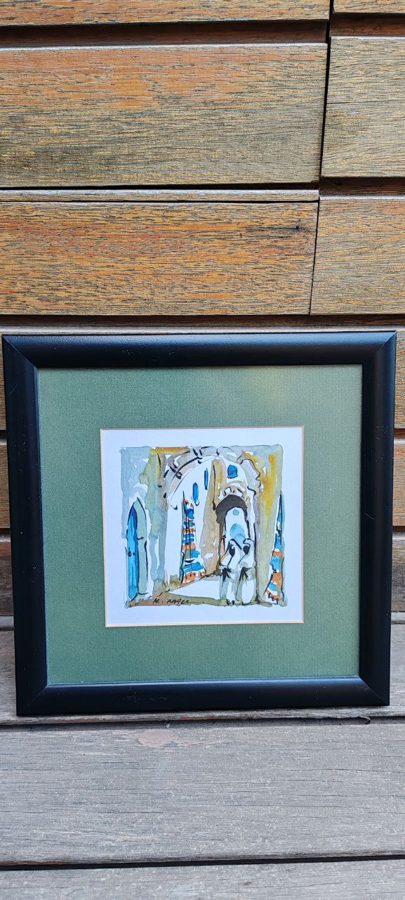 Dynamic Encounter – Original Oil Painting by Gülgün Türel – 51x72 cm – Expressionist Figurative Artwork