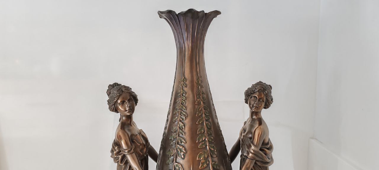 Fine Art Nouveau Lady Vase