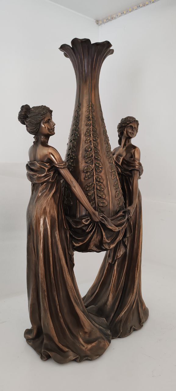 Fine Art Nouveau Lady Vase