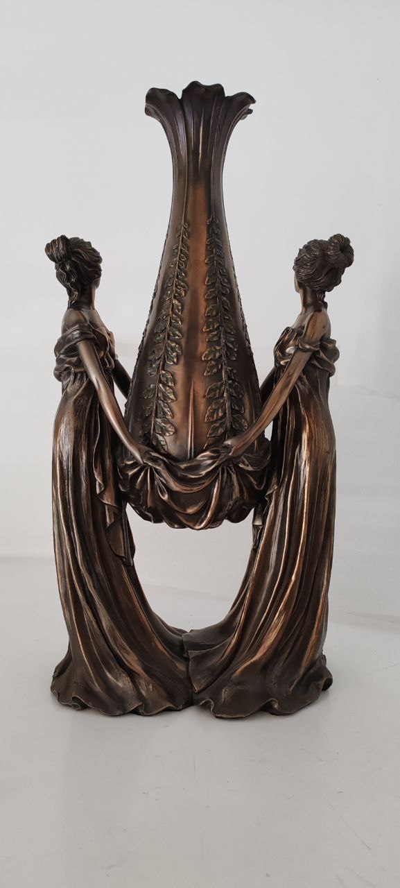 Fine Art Nouveau Lady Vase