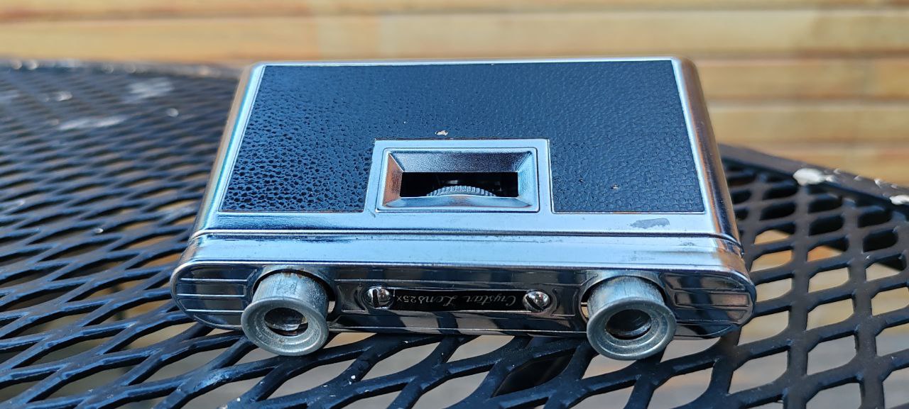 Vintage Libra Folding Opera Glasses – Chrome and Leather Finish – Mid-Century Pocket Binoculars