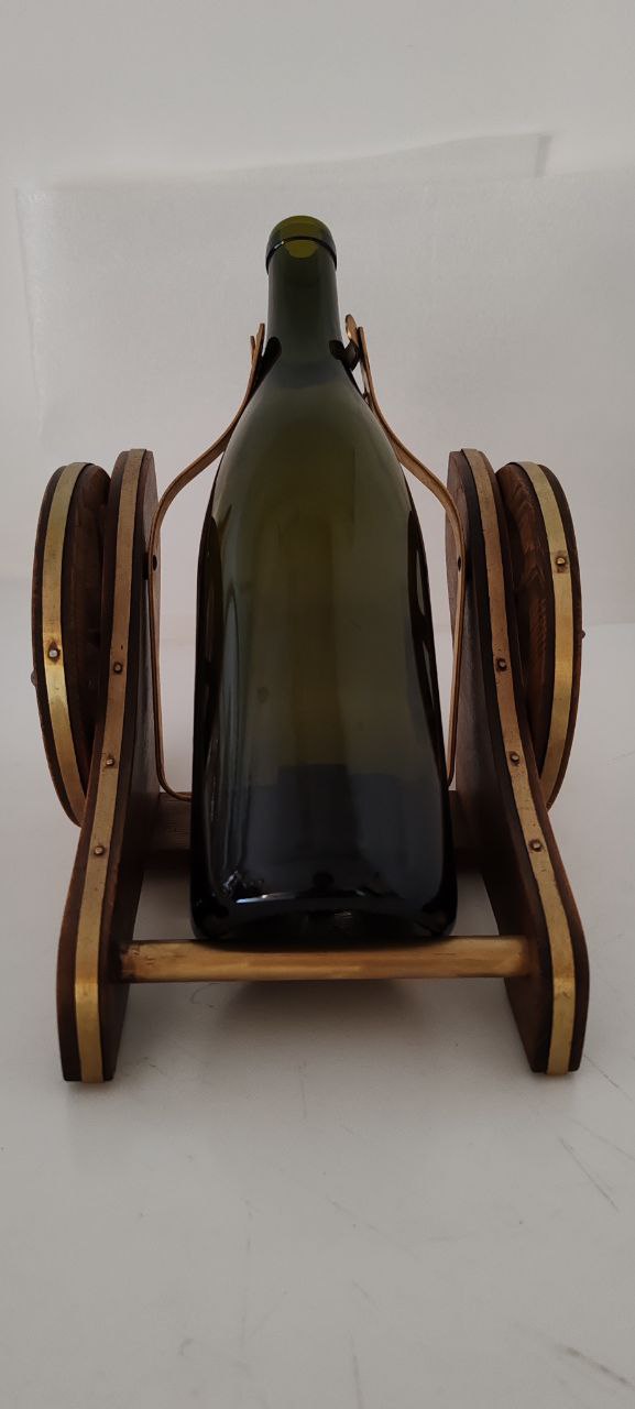 Vintage-Style Cannon Carriage Bottle Holder