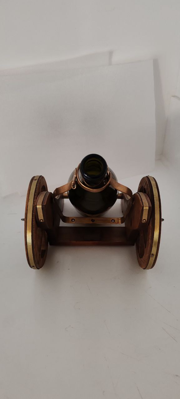Vintage-Style Cannon Carriage Bottle Holder