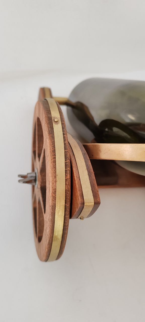 Vintage-Style Cannon Carriage Bottle Holder