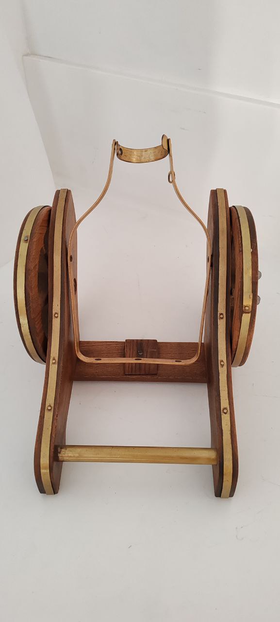 Vintage-Style Cannon Carriage Bottle Holder