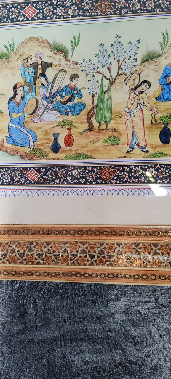 Exquisite Persian Miniature Painting and Frame