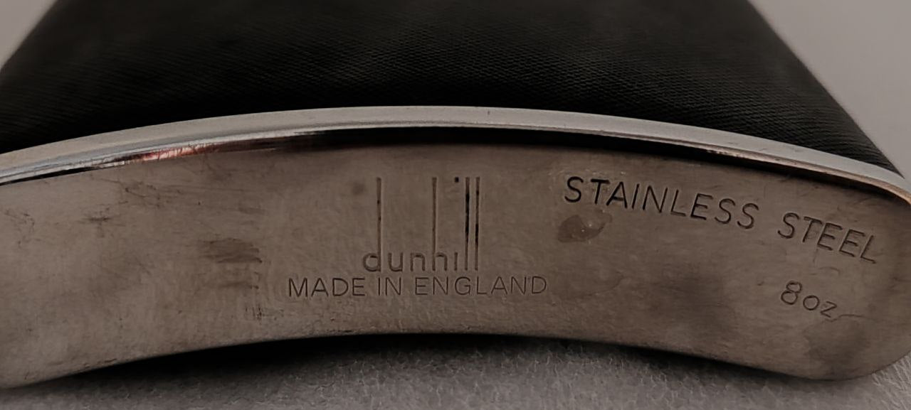 Vintage Dunhill Hip Flask – Stainless Steel 8oz – Made in England