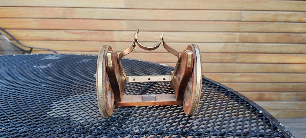 Vintage-Style Cannon Carriage Bottle Holder
