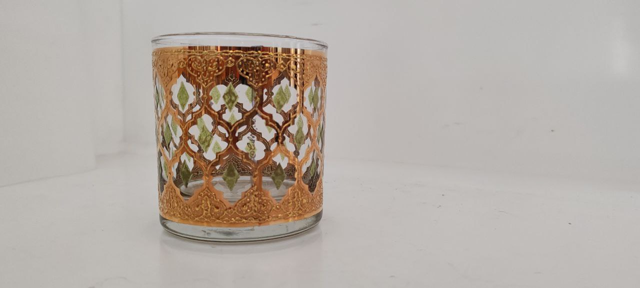 Vintage Culver 22K Gold Mid-Century Modern Glassware Set