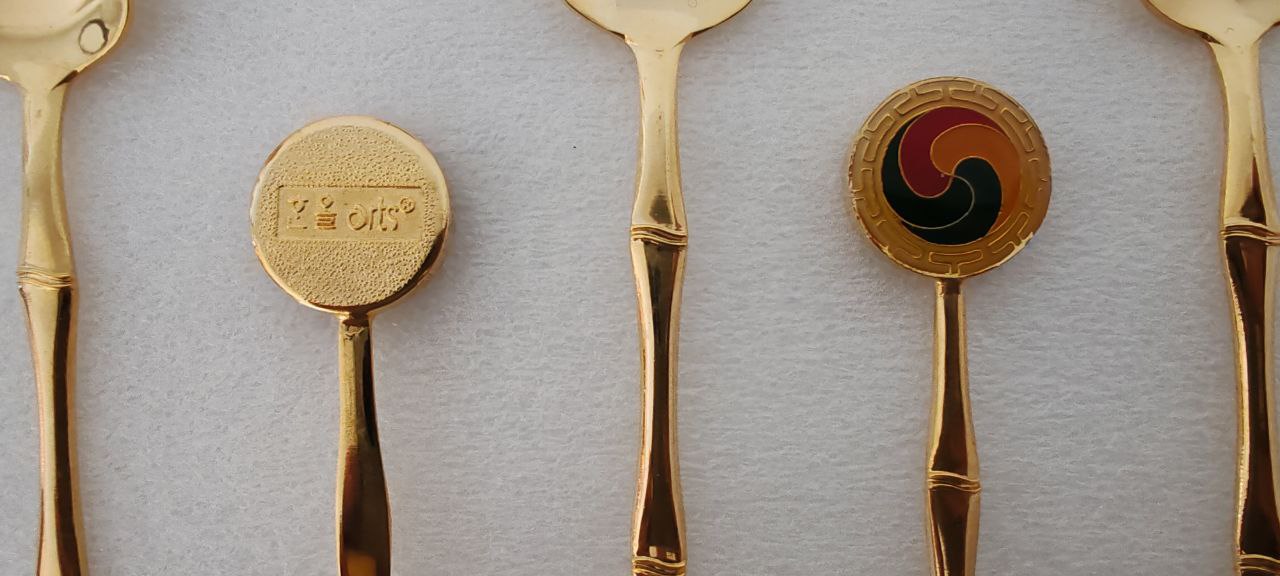 Korean Golden Spoon Set in Gift Box