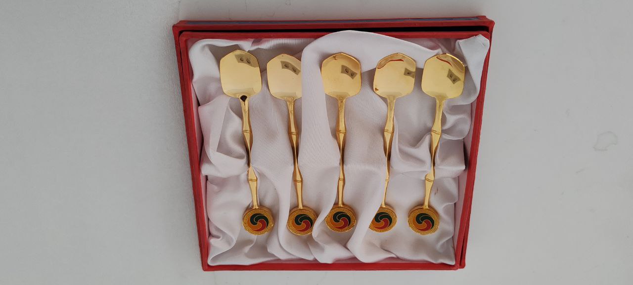 Korean Golden Spoon Set in Gift Box